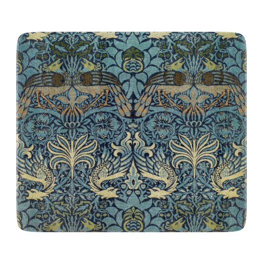 William Morris Pauw en Draak Geweven Ontwerp Snijplank (Voorkant)