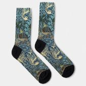 William Morris Pauw en Draak geweven ontwerp Sokken (Rechts)