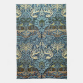 William Morris Pauw en Draak geweven ontwerp Theedoek (Verticaal)