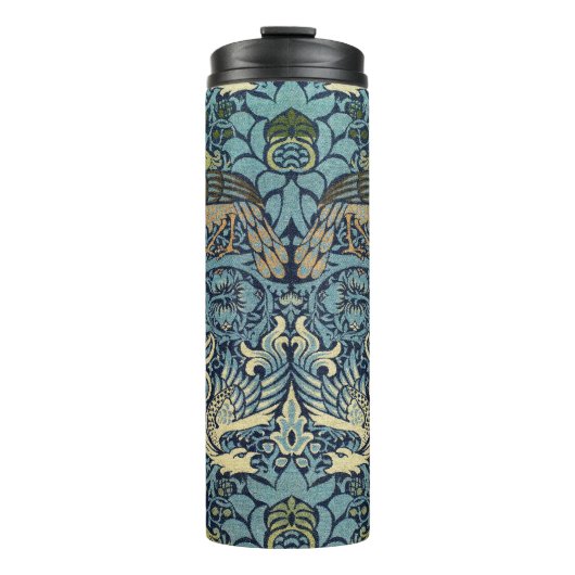 William Morris Pauw en Draak geweven ontwerp Thermosbeker (Voorkant)