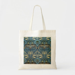 William Morris Pauw en Draak geweven ontwerp Tote Bag