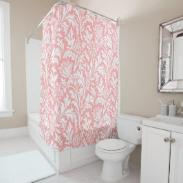William Morris Peach Roze of Uw Aangepaste Kleur Douchegordijn