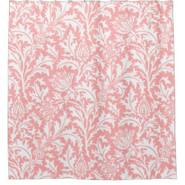 William Morris Peach Roze of Uw Aangepaste Kleur Douchegordijn