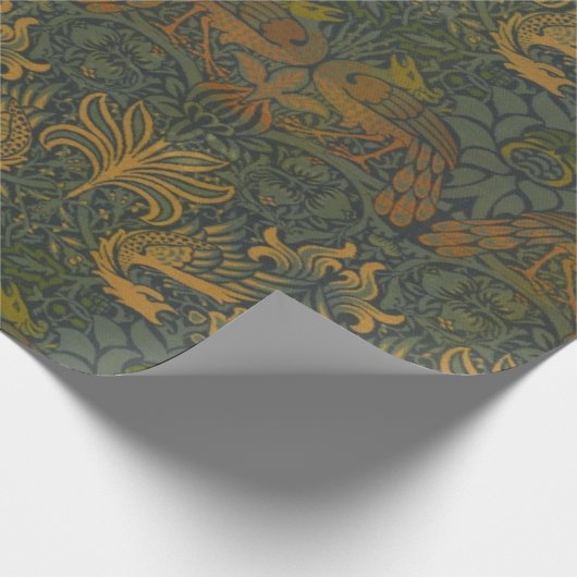 William Morris  Peacock and Dragon Cadeaupapier (Hoek)