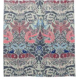 William Morris Peacock and Dragon Douchegordijn