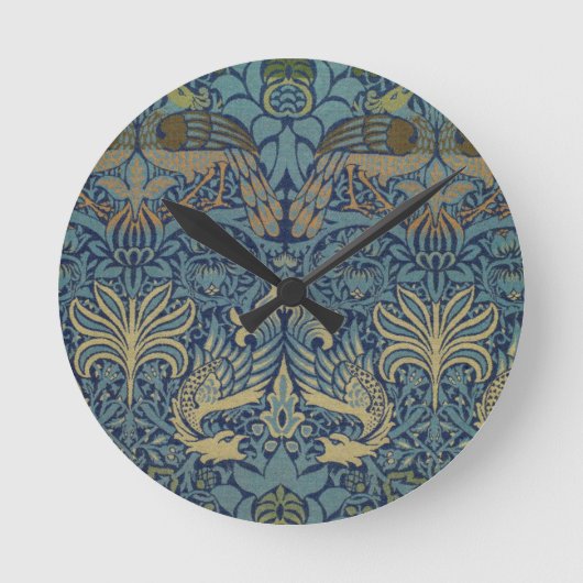 William Morris Peacock and Dragon Ronde Klok (Voorkant)
