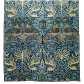William Morris Peacock and Dragon Woven Design Douchegordijn (Voorkant)