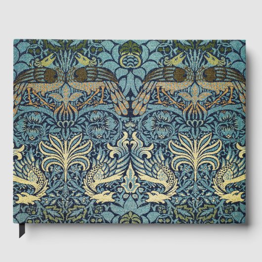 William Morris Peacock and Dragon Woven Design Gastenboek (Voorkant)