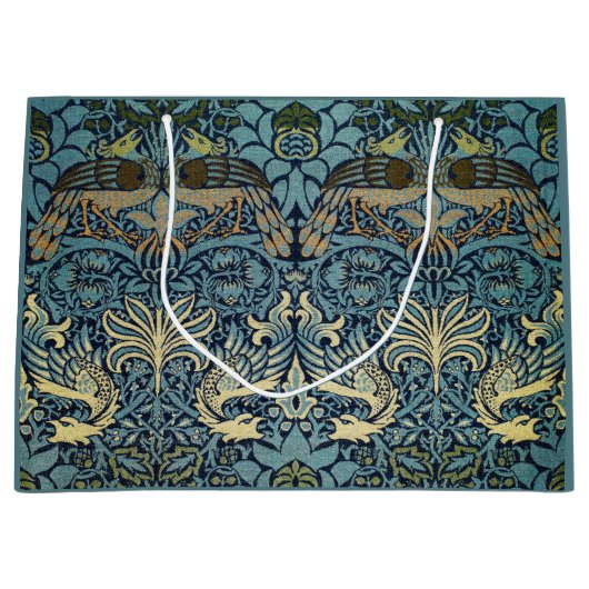 William Morris Peacock and Dragon Woven Design Groot Cadeauzakje (Voorkant)