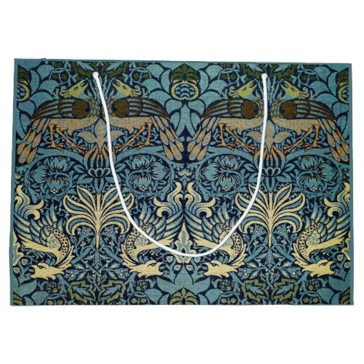 William Morris Peacock and Dragon Woven Design Groot Cadeauzakje (Achterkant)
