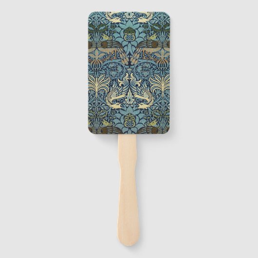 William Morris Peacock and Dragon Woven Design Handwaaier (Achterkant)