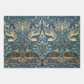 William Morris Peacock and Dragon Woven Design Inpakpapier Vel (Voorkant 3)