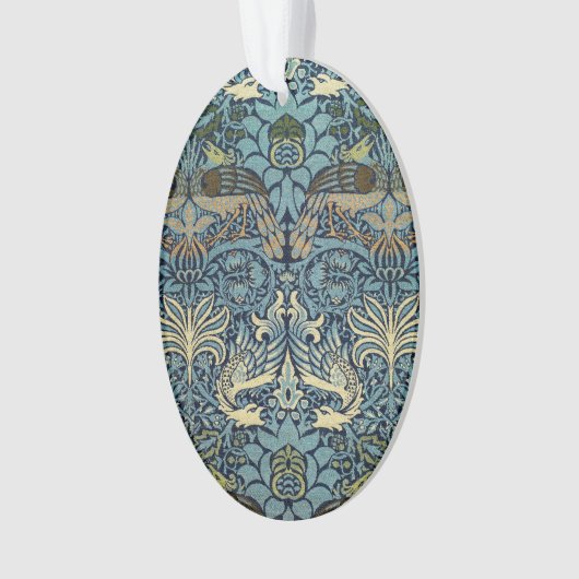 William Morris Peacock and Dragon Woven Design Ornament (voorkant)