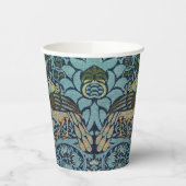 William Morris Peacock and Dragon Woven Design Papieren Bekers (Links)