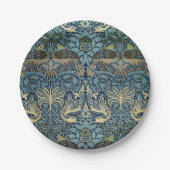 William Morris Peacock and Dragon Woven Design Papieren Bordje (Voorkant)