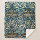 William Morris Peacock and Dragon Woven Design Sherpa Deken (Voorkant)