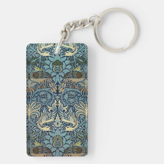 William Morris Peacock and Dragon Woven Design Sleutelhanger (achterkant)