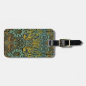 William Morris Peacock Dragon Wallpaper Bagagelabel (Voorkant horizontaal)