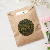 William Morris Peacock Dragon Wallpaper Bedankzakje (Gezegeld)