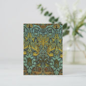William Morris Peacock Dragon Wallpaper Briefkaart (Staand voorkant)