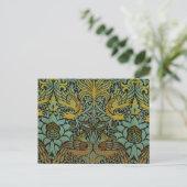 William Morris Peacock Dragon Wallpaper Briefkaart (Staand voorkant)