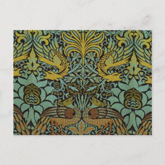 William Morris Peacock Dragon Wallpaper Briefkaart (Voorkant)