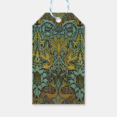 William Morris Peacock Dragon Wallpaper Cadeaulabel (Voorkant)
