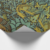 William Morris Peacock Dragon Wallpaper Cadeaupapier (Hoek)