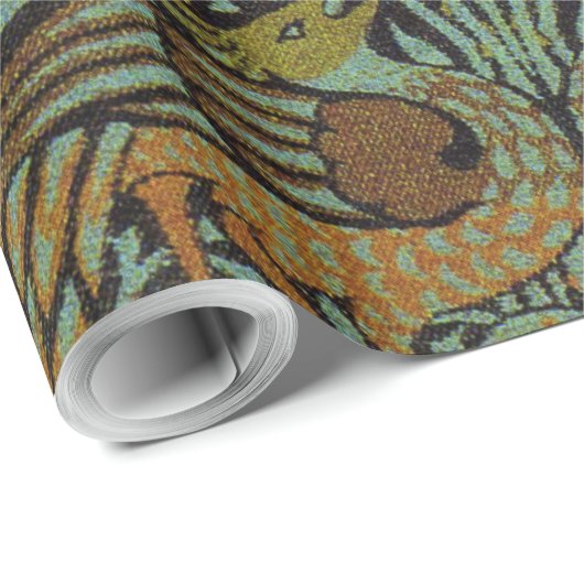 William Morris Peacock Dragon Wallpaper Cadeaupapier (Rol Hoek)