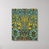 William Morris Peacock Dragon Wallpaper Canvas Afdruk (Voorkant)
