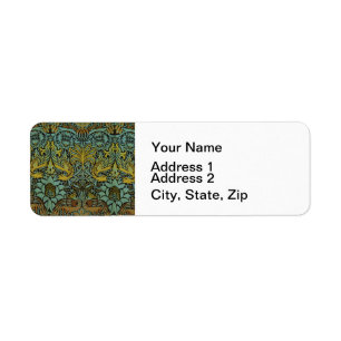 William Morris Peacock Dragon Wallpaper Etiket