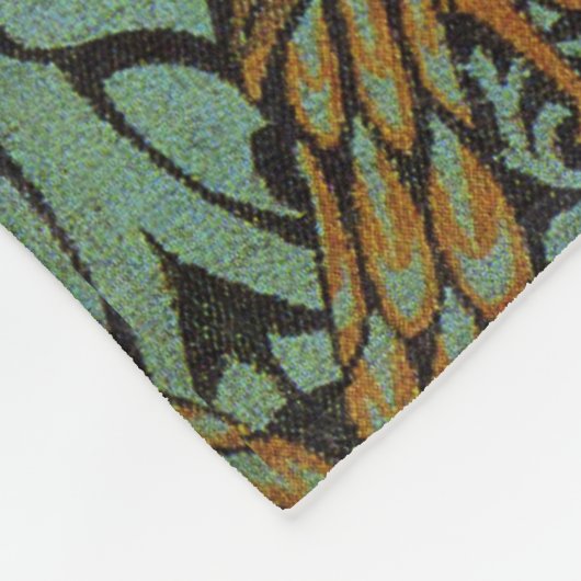 William Morris Peacock Dragon Wallpaper Fleece Deken (Hoek)