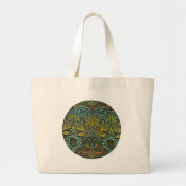 William Morris Peacock Dragon Wallpaper Grote Tote Bag (Voorkant)
