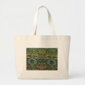William Morris Peacock Dragon Wallpaper Grote Tote Bag (Voorkant)