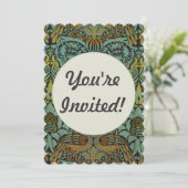 William Morris Peacock Dragon Wallpaper Kaart (Staand voorkant)