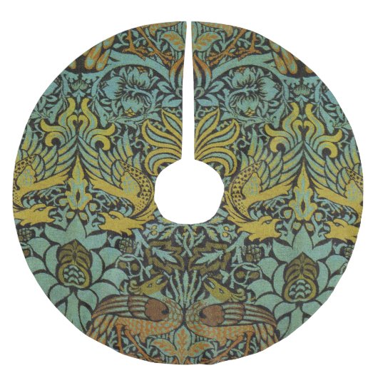 William Morris Peacock Dragon Wallpaper Kerstboom Rok (Voorkant)