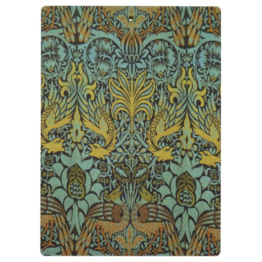 William Morris Peacock Dragon Wallpaper Klembord (Achterkant)