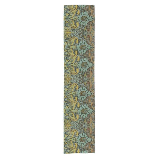 William Morris Peacock Dragon Wallpaper Korte Tafelloper (Voorkant)