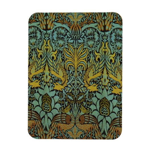 William Morris Peacock Dragon Wallpaper Magneet (Verticaal)