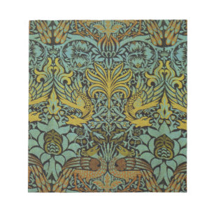 William Morris Peacock Dragon Wallpaper Notitieblok