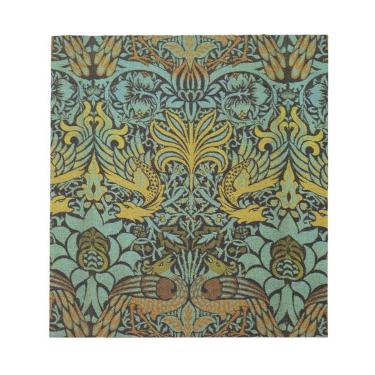 William Morris Peacock Dragon Wallpaper Notitieblok (Voorkant)
