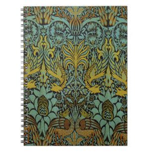 William Morris Peacock Dragon Wallpaper Notitieboek