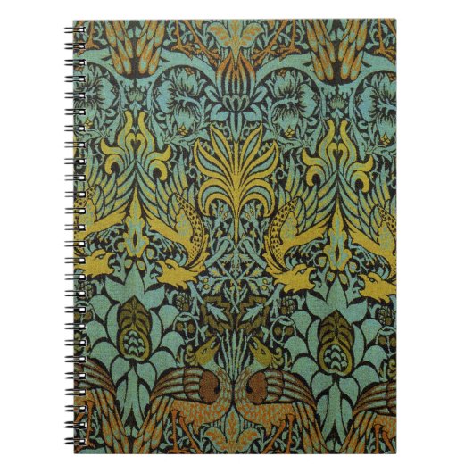 William Morris Peacock Dragon Wallpaper Notitieboek (Voorkant)