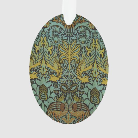 William Morris Peacock Dragon Wallpaper Ornament (achterkant)