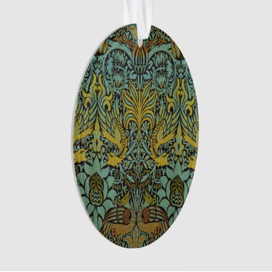 William Morris Peacock Dragon Wallpaper Ornament (voorkant)