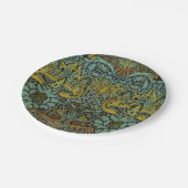 William Morris Peacock Dragon Wallpaper Papieren Bordje (Gekanteld)