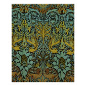 William Morris Peacock Dragon Wallpaper Perfect Poster (Voorkant)