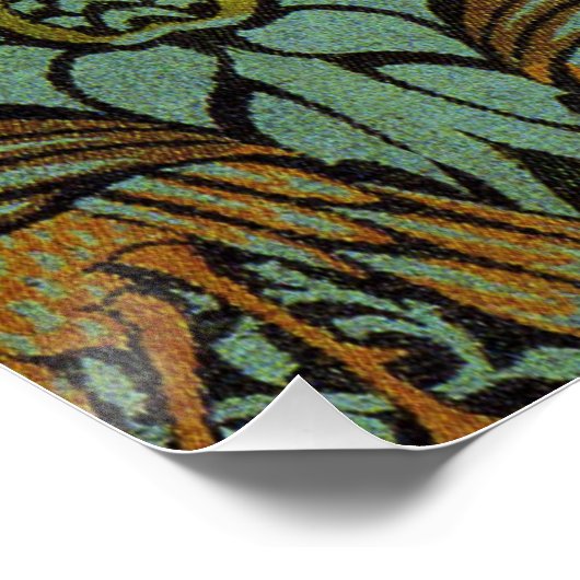William Morris Peacock Dragon Wallpaper Perfect Poster (Hoek)