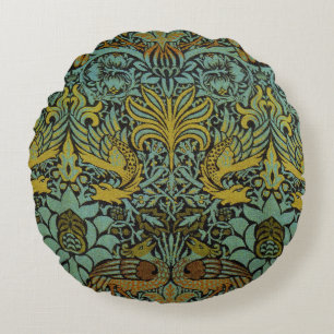 William Morris Peacock Dragon Wallpaper Rond Kussen