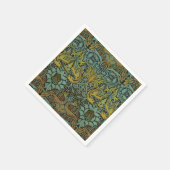 William Morris Peacock Dragon Wallpaper Servet (Hoek)